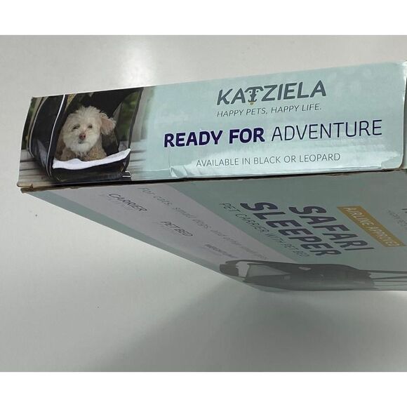 Katziela Safari Sleeper Pet Carrier w/ Pet Bed Small Pets Black Airline Approved - Picture 5 of 10
